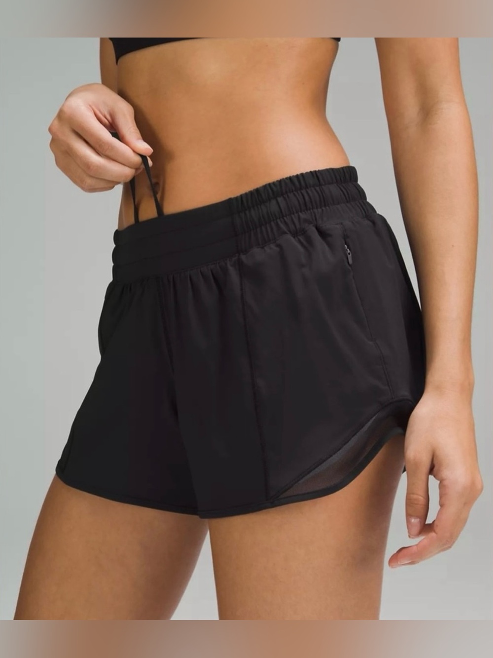 Lululemon Hotty Hot Low Rise Lined Shorts Inseam 2.5” In Black Size 8